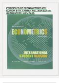 PRINCIPLES OF ECONOMETRICS 4TH EDITION BY R. CARTER HILL 2024|2025 A+ GUARANTEED 100% PASS