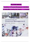 Foundations of Financial Management, 18th Edition SOLUTION MANUAL by Stanley Block, Geoffrey Hirt, Verified Chapters 1 - 21, Complete Newest Version