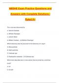 NBDHE Exam Practice Questions and Answers with Complete Solutions | Rated A+