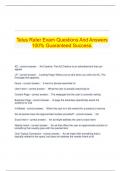 Telus Rater Exam Questions And Answers 100% Guaranteed Success.