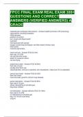 FPCC FINAL EXAM REAL EXAM 300+ QUESTIONS AND CORRECT ANSWERS (VERIFIED ANSWERS) A GRADE 