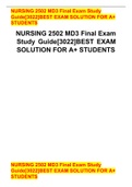NURSING 2502 MD3 Final Exam Study Guide[3022]BEST EXAM SOLUTION FOR A+ STUDENTS