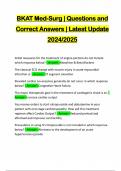 BKAT Med-Surg | Questions and Correct Answers | Latest Update 2024/2025