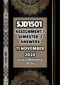 SJD1501 ASSIGNMENT 7 SEMESTER 2 2024. DUE 11 NOVEMBER 2024