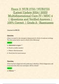 Exam 2: NUR 2755 / NUR2755 (Latest Update 2024 / 2025) Multidimensional Care IV / MDC 4 | Questions and Verified Answers | 100% Correct | Grade A - Rasmussen