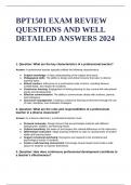 BPT1501 EXAM REVIEW QUESTIONS AND WELL DETAILED ANSWERS 2024