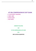 ATI RN COMPREHENSIVE EXIT EXAM TEST BANK (14 VERSIONS)(LATEST 2021/2022)| 100% CORRECT