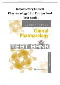 Introductory Clinical Pharmacology {12th Edition }Test Bank| By Susan M Ford | All Chapters Included | Correct Answers | Newest Edition