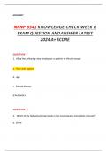 NRNP 6541 KNOWLEDGE CHECK WEEK 6 EXAM QUESTION ANDANSWER LATEST 2024 A+ SCORE