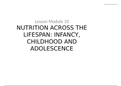 Class notes NURSING NR.110.200 Nutrition (NUTRITION ACROSS THE LIFESPAN: INFANCY, CHILDHOOD AND ADOLESCENCE) 