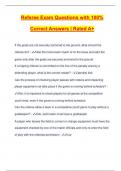 Referee Exam Questions with 100% Correct Answers | Rated A+ If the goals are not securely anchored to the ground, what should the referee do? - Ask the home team coach to fix the issue and start the game only after the goals are securely anchored to the g