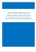 Solutions Manual for Structural Analysis 6th Edition By Aslam Kassimali