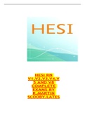 HESI RN V1,V2,V3,V4,V 5 AND V8 COMPLETE EXAMS BY R.MARTIN SCOOBY.LATES   T 2021 VERSIONS      2019 HESI EXIT V1