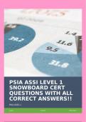 PSIA ASSI LEVEL 1 SNOWBOARD CERT QUESTIONS WITH ALL CORRECT ANSWERS!!