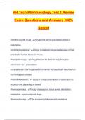 Vet Tech Pharmacology Test 1 Review Exam Questions and Answers 100% Solved