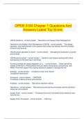 OPER 3100 Chapter 1 Questions And Answers Latest Top Score.