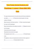 Penn Foster Animal Anatomy and Physiology 1: Lesson 1 Exam Q&A 100% Pass