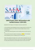 SAEM Practice 2020/ 508 Questions with Verified Answers/ 2024-2025.