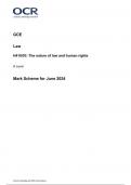 AQA A Level Law Paper 3 JUNE 2024 Final Mark Scheme (H418_03)