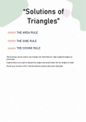 Grade 11 - Solutions of Triangles