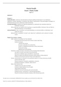 NUR 2488 Mental Health Exam 1 Study Guide Mod 1-3