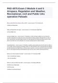 PAD 4075 Exam 2 Module 4 and 5 Airspace, Regulation and Weather, Recreational, civil and Public UAs operation Paloads fully solved