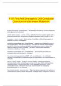 F-07 Fire And Emergency Drill Conductor Questions And Answers Rated A+.