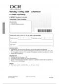 AQA AS Level Psychology Paper 1 JUNE 2024 QUESTION PAPER (H167_01)