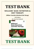 Test Bank for Williams' Basic Nutrition & Diet Therapy, 15th Edition by Staci Nix, 9780323377317, Covering Chapters 1-23 | Includes Rationales