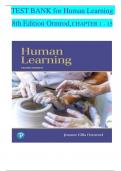 TEST BANK for Human Learning   8th Edition Ormrod,  CHAPTER 1 - 15 