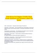  Child Abuse And Neglect (CAAN) Study Guide Questions And Answers Latest Top Score.