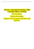 Davison, Abnormal Psychology, Fifth Canadian Edition Testbank