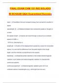 FINAL EXAM CHM 151 RIO SOLADO M.SCHAAB Q&A Guaranteed Success