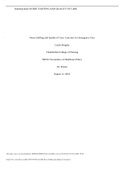 Nurse Staffing and Quality of Care: Case-mix for Emergency Care Carole Bingley Chamberlain College of Nursing NR552: Economics of Healthcare Policy Dr. Poirier August 12, 2018 