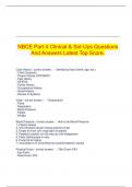   NBCE Part 4 Clinical & Set-Ups Questions And Answers Latest Top Score.