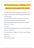 RIO SALADO Physics 112 Midterm Exam Questions and Answers 100% Solved