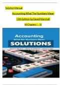 Solution manual for accounting what the numbers mean 13th edition david marshall.pdf