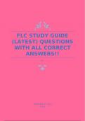 FLC STUDY GUIDE (LATEST) QUESTIONS WITH ALL CORRECT ANSWERS!!