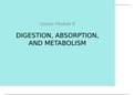 Exam (elaborations) NURSING NR.110.200 Nutrition :DIGESTION, ABSORPTION, AND METABOLISM