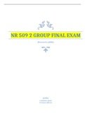 NR 509 2 GROUP FINAL EXAM