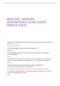 MCB 2289LMicro LearnSmart mod 9 quiz .