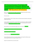 ATI Comprehensive Predictor "STUDY THIS ONE" 177 Questions with 100% Correct Answers 2022