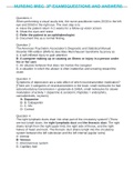 NURSING MISC 3P EXAMSQUESTIONS AND ANSWERS