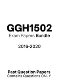 GGH1502 - Exam Questions Papers (2016-2020)