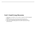 NR103 Week 3 Small Group Discussion