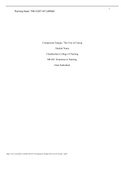 NR103 Week 5 RUA Assignment; Compassion Fatigue; The Cost of Caring - CARING
