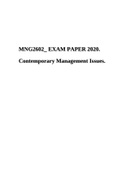 MNG2602 - Contemporary Management Issues EXAM PAPER 2020.