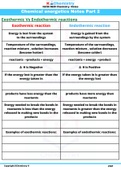 Comparison between Exothermic and Endothermic reactions 