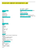 NCLEX RN 1000 RN MNEMONICS ABC