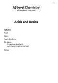 Mark scheme of Acids and Redox Booklet